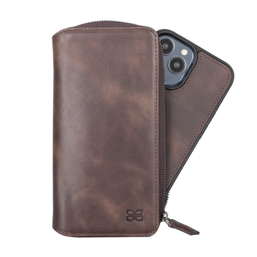 Detachable Leather Zipper Wallet Cases for Apple iPhone 13 Series - Trustymall