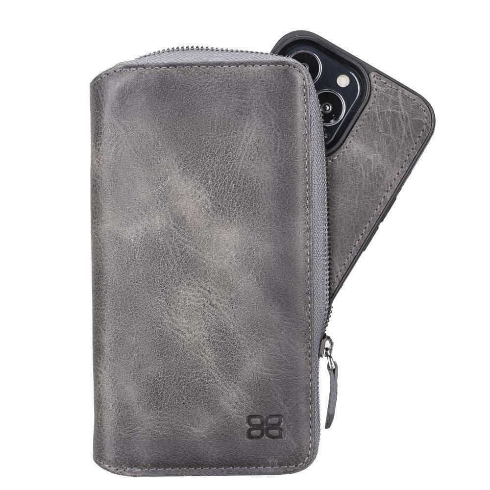 Detachable Leather Zipper Wallet Cases for Apple iPhone 13 Series - Trustymall