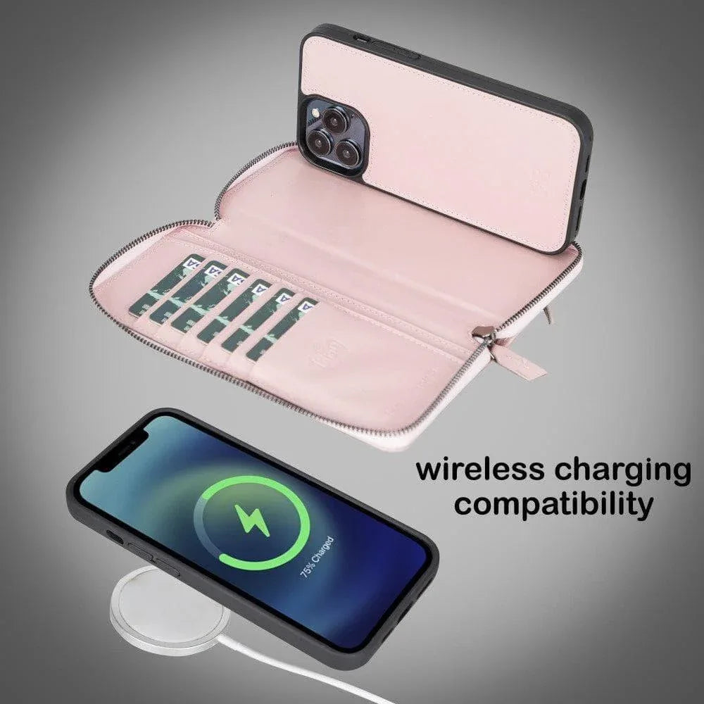 Detachable Leather Zipper Wallet Cases for Apple iPhone 13 Series - Trustymall
