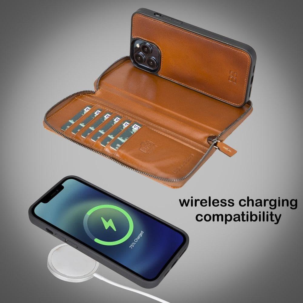 Detachable Leather Zipper Wallet Cases for Apple iPhone 13 Series - Trustymall