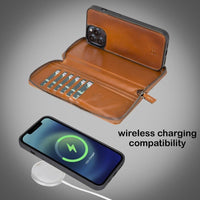 Detachable Leather Zipper Wallet Cases for Apple iPhone 13 Series - Trustymall