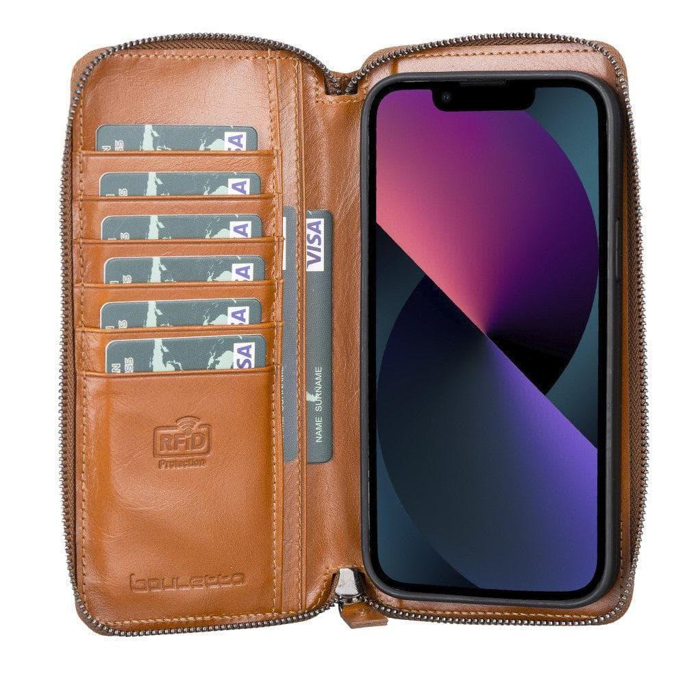 Detachable Leather Zipper Wallet Cases for Apple iPhone 13 Series - Trustymall