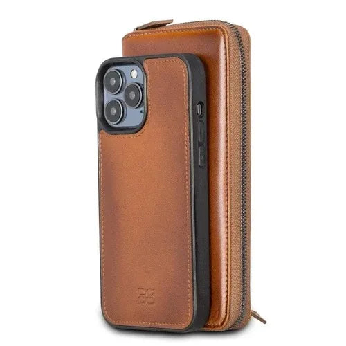 Detachable Leather Zipper Wallet Cases for Apple iPhone 13 Series - Trustymall