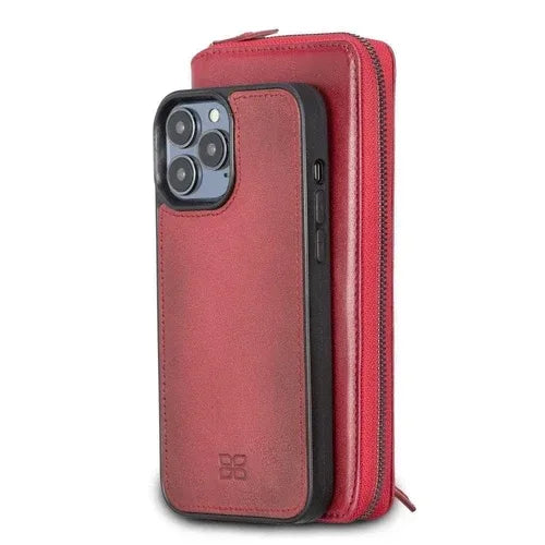Detachable Leather Zipper Wallet Cases for Apple iPhone 13 Series - Trustymall