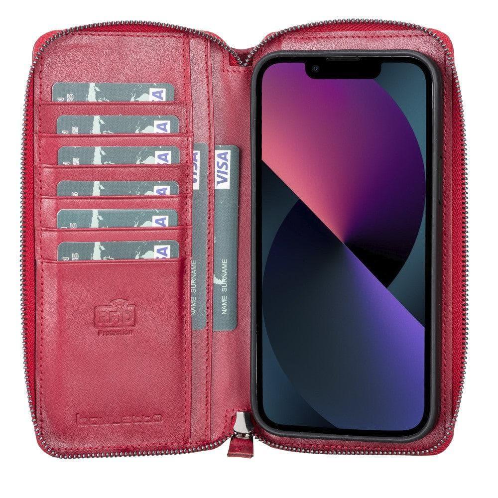 Detachable Leather Zipper Wallet Cases for Apple iPhone 13 Series - Trustymall