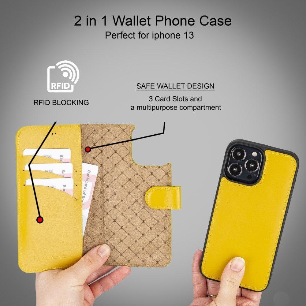 Apple iPhone 13 Series Colorful Detachable Leather Wallet Case - MW - Trustymall
