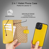 Apple iPhone 13 Series Colorful Detachable Leather Wallet Case - MW - Trustymall