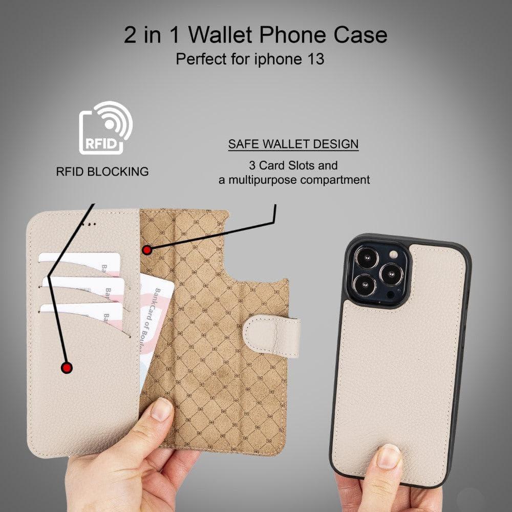 Apple iPhone 13 Series Colorful Detachable Leather Wallet Case - MW - Trustymall