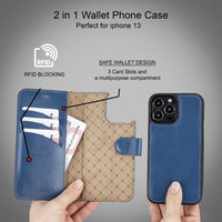 Apple iPhone 13 Series Colorful Detachable Leather Wallet Case - MW - Trustymall