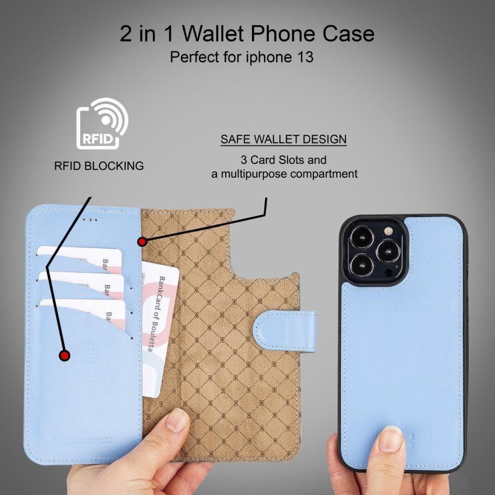 Apple iPhone 13 Series Colorful Detachable Leather Wallet Case - MW - Trustymall