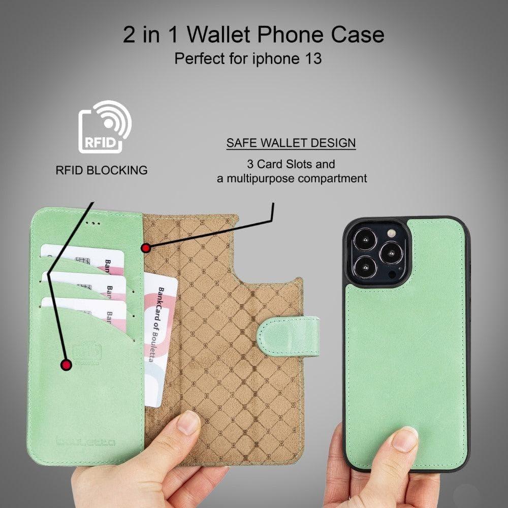 Apple iPhone 13 Series Colorful Detachable Leather Wallet Case - MW - Trustymall
