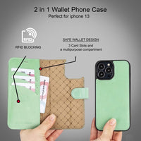 Apple iPhone 13 Series Colorful Detachable Leather Wallet Case - MW - Trustymall