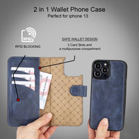 Apple iPhone 13 Series Colorful Detachable Leather Wallet Case - MW - Trustymall