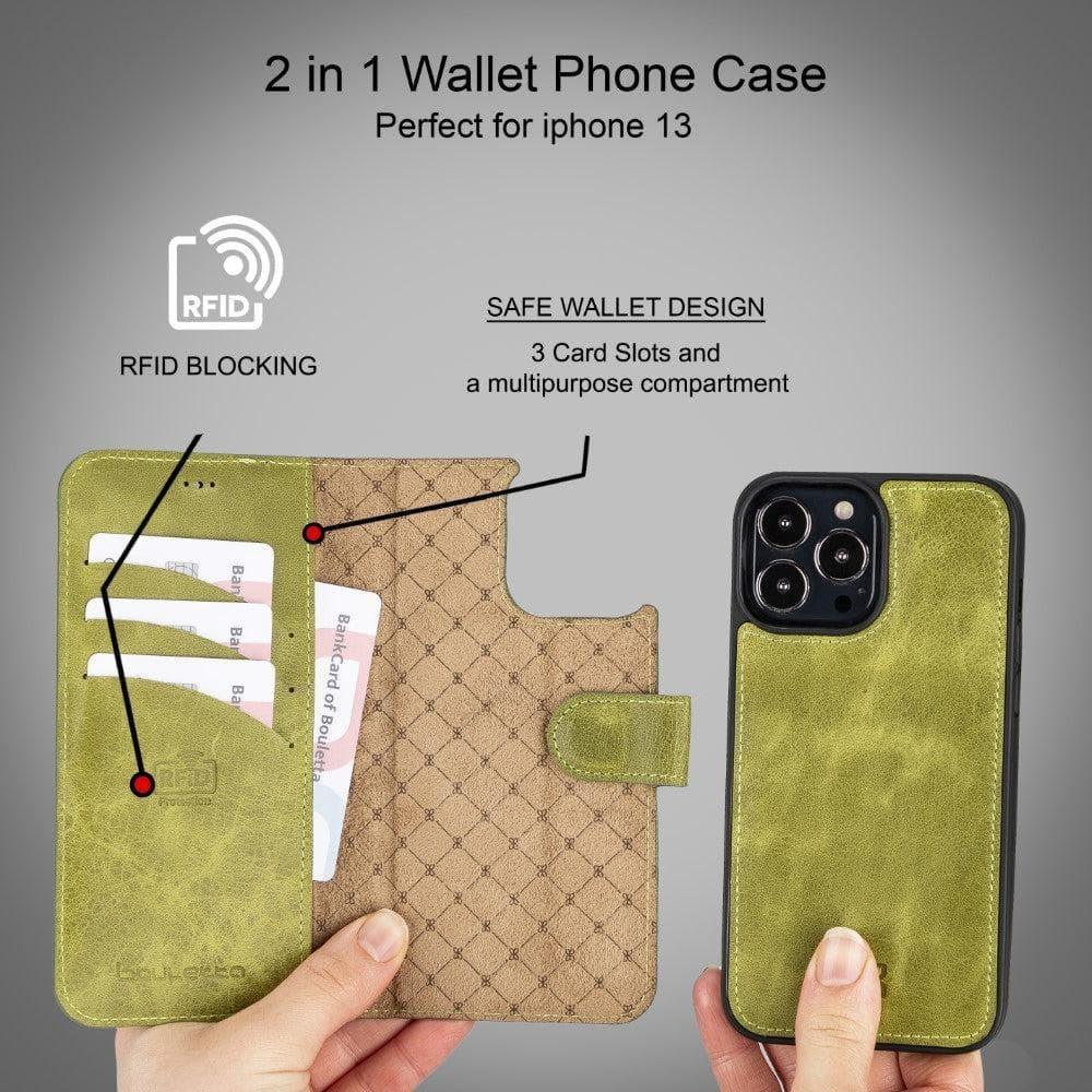 Apple iPhone 13 Series Colorful Detachable Leather Wallet Case - MW - Trustymall