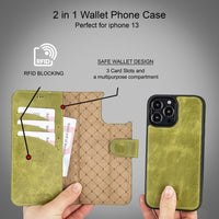 Apple iPhone 13 Series Colorful Detachable Leather Wallet Case - MW - Trustymall