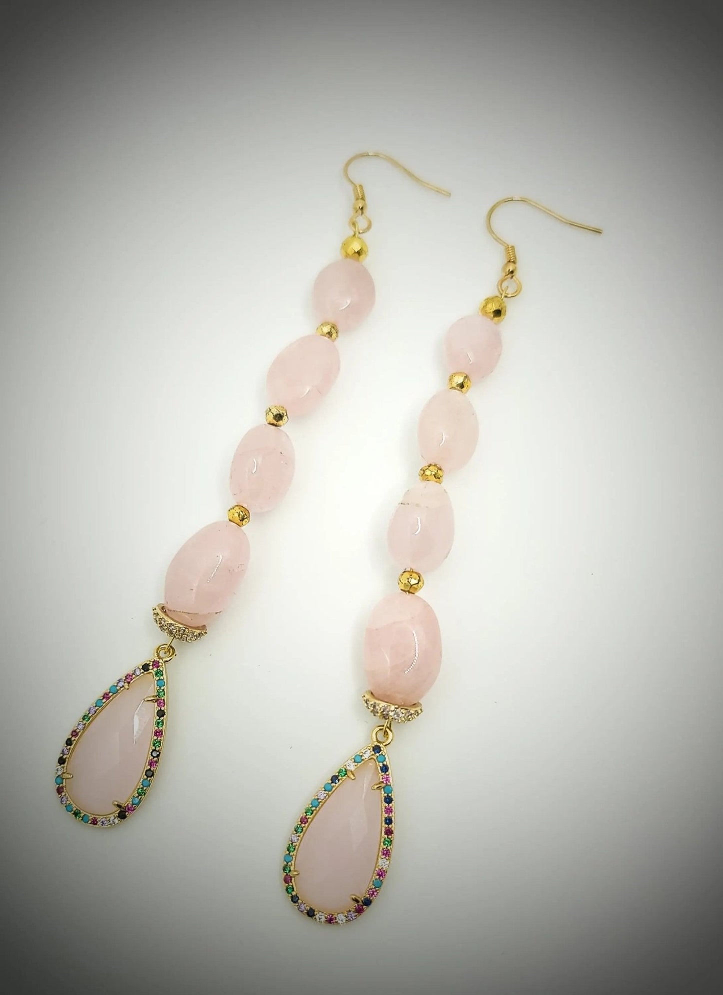 Morganite Dangling Earrings