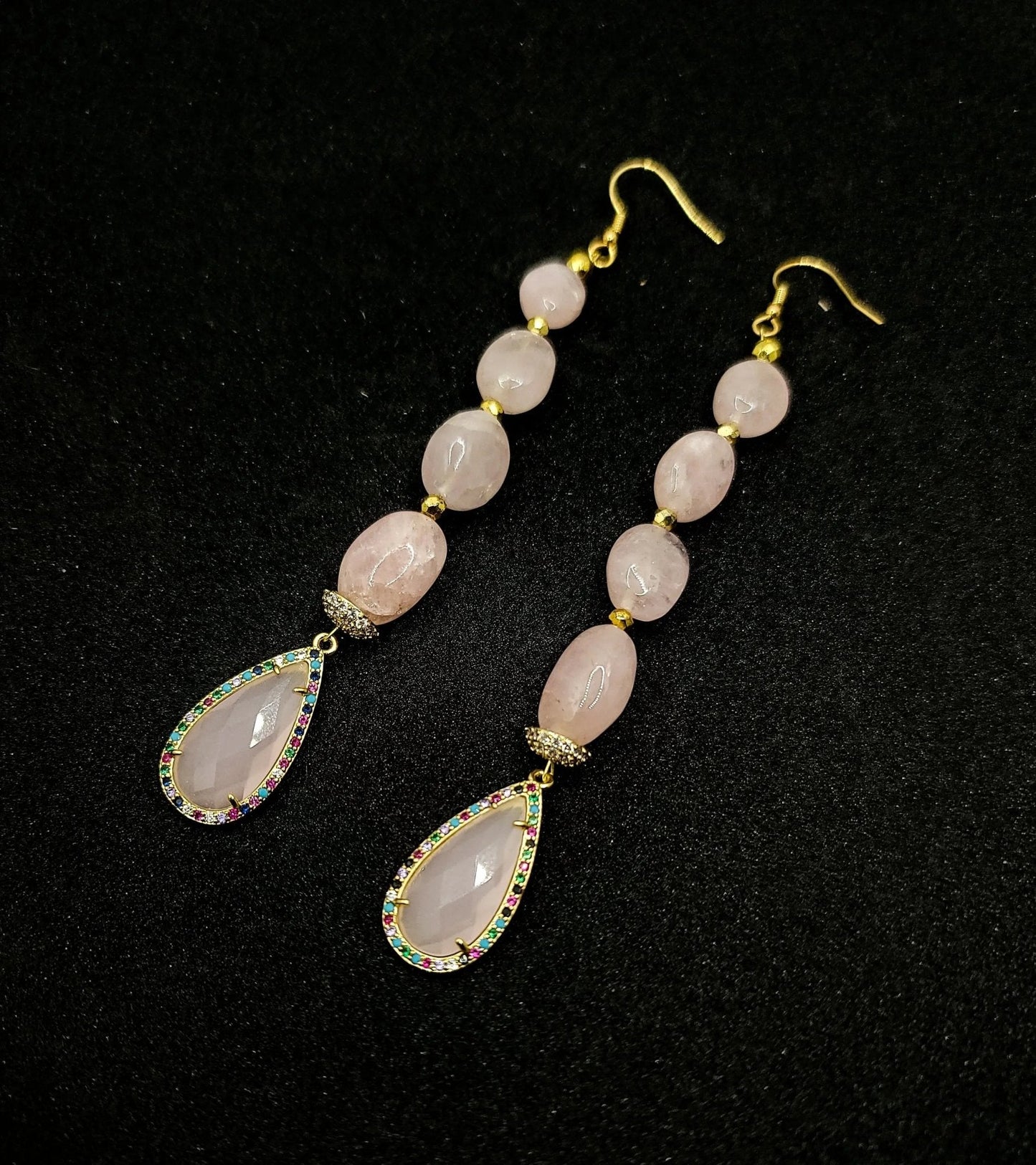 Morganite Dangling Earrings
