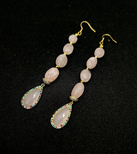 Morganite Dangling Earrings