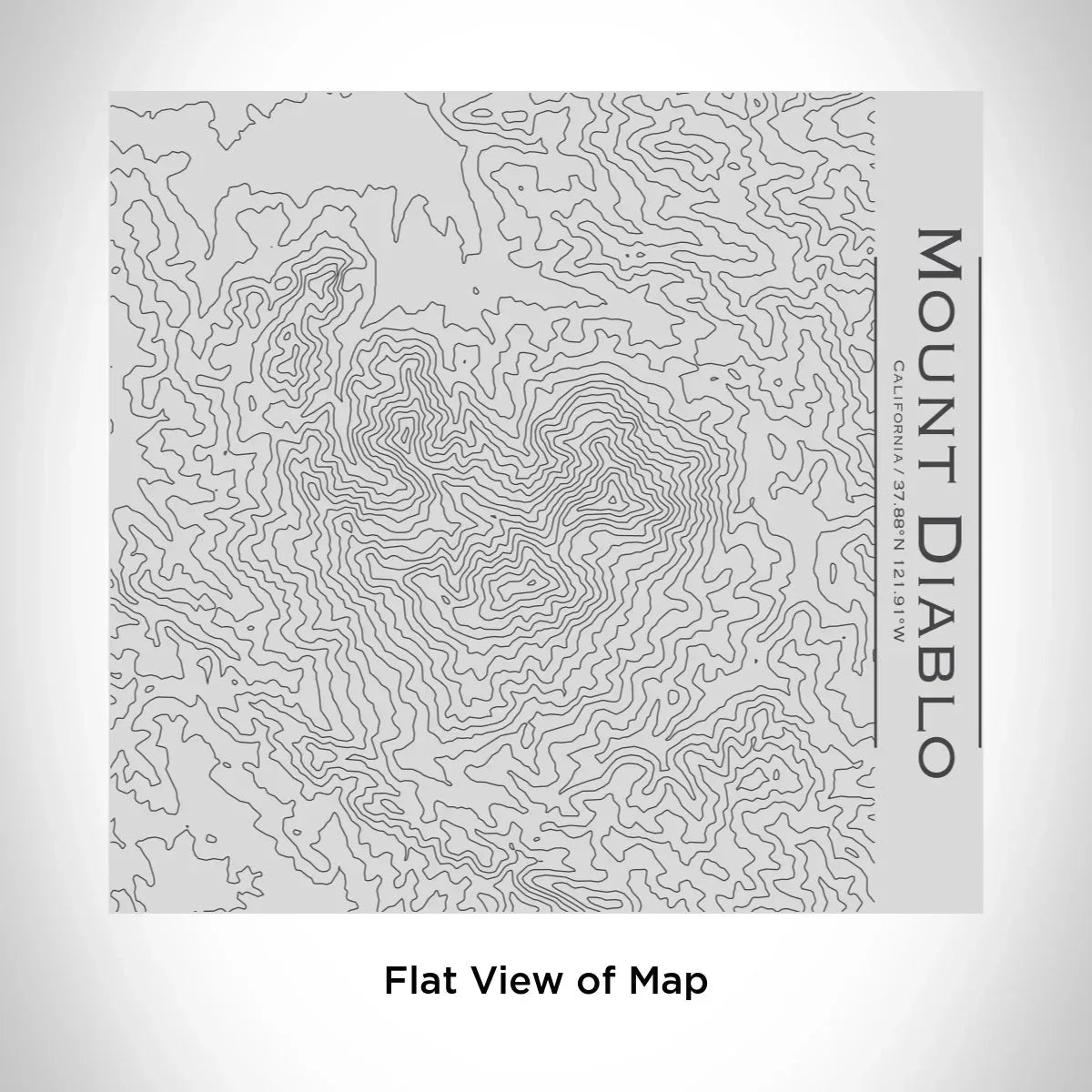 Mount Diablo - California Engraved Topographic Map Tumbler - Trustymall