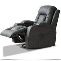 Side view of the electric massage recliner chair highlighting adjustable zero gravity position and plush upholstery.