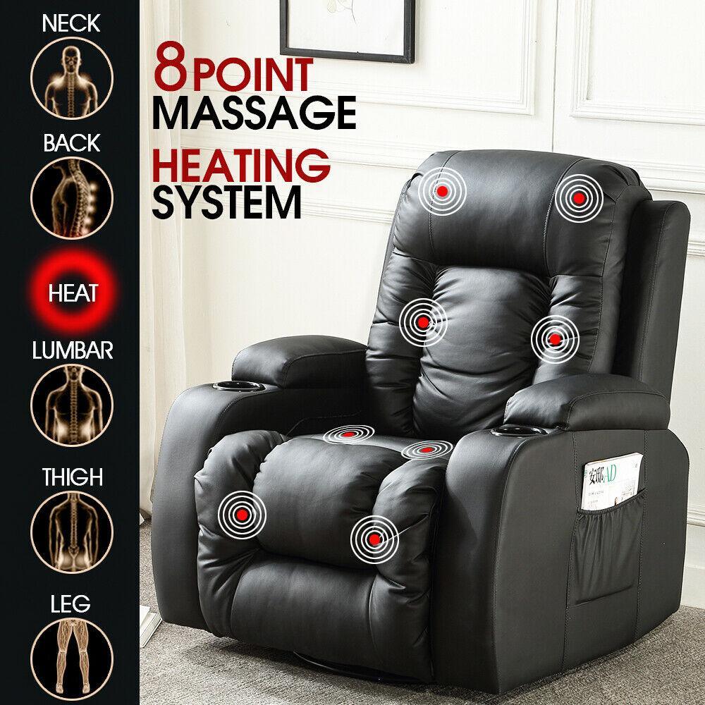 Close-up image of the footrest with cushioned support on the electric massage recliner chair.