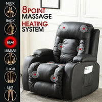 Close-up image of the footrest with cushioned support on the electric massage recliner chair.