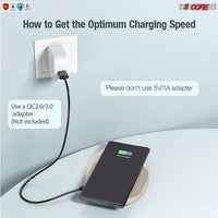 5Core Wireless Phone Charging Pad 15W Qi-Certified Fast Charger Mat