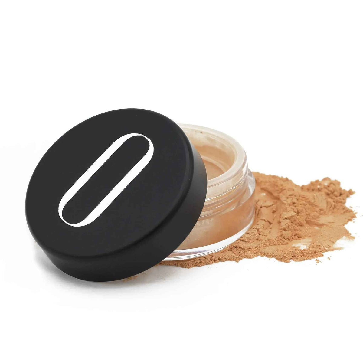 Organic & Mineral Highlighter gold shade compact with shimmering powder