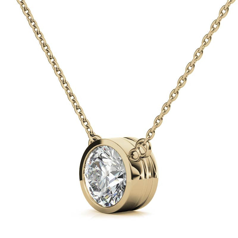 2.00 CTW AGI Certified Round Brilliant Lab Grown Diamond Bezel Pendant