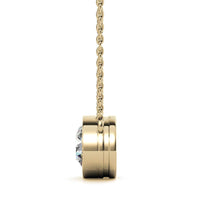 2.00 CTW AGI Certified Round Brilliant Lab Grown Diamond Bezel Pendant
