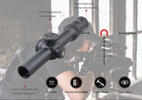 Vector Optics Continental 1-6x28 HD FFP Hunting Riflescope 1/10 MIL