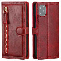 Zipper Wallet Flip Case For iPhone With Wireless Charging Support