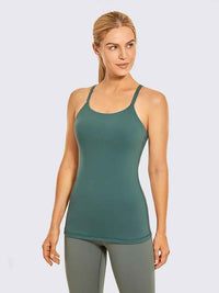 Workout Tank Top for Women Adjustable Spaghetti Strap Athletic Yoga