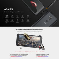 AGM X3 Rugged Phone 8GB+64GB IP68 Waterproof Dustproof Shockproof Face