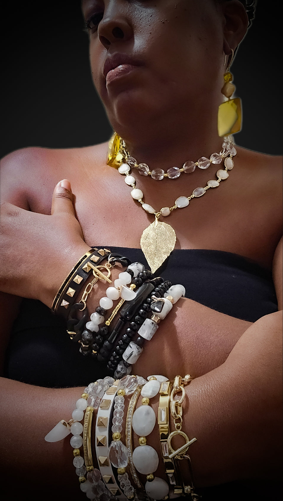 Natural Citrine and 14k Gold over  Silver Diamond Drop Earrings