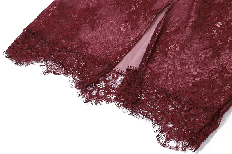 Elegant Red Spaghetti Strap Party Dress