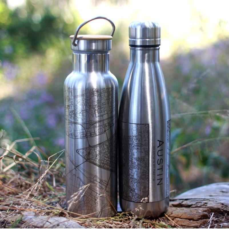 Rocky Mount - North Carolina Engraved Map Insulated Bottle