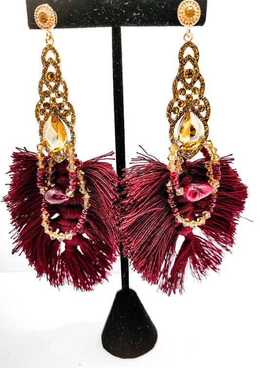 Ruby and Amber Swarovski Crystals