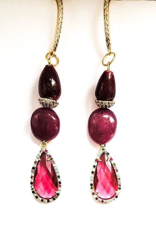 Ruby Dangling Earrings