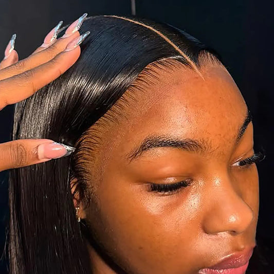 13x6 FULL SKINLIKE Real HD Lace Front Wig Human Hair Pre Plucked Bleached All KnotsTrue 200% Density 0.10mm Ultra-thin Invisible Lace Wig Brazilian Straight Frontal Wigs for Women Human Hair 20 Inch