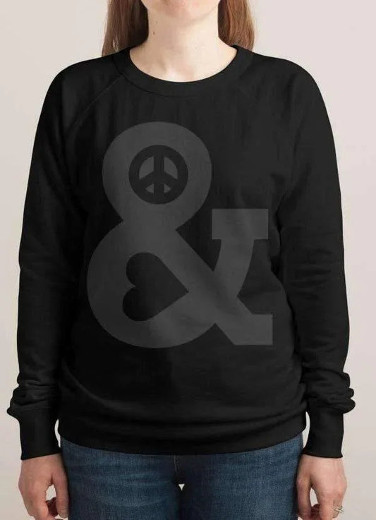 PEACE AND LOVE WOMEN SWEAT SHIRT - Trustymall