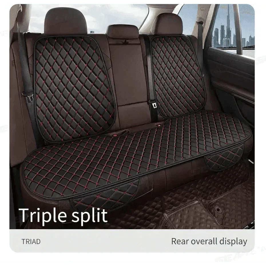 Black Quilted Leather Car Seat Covers
