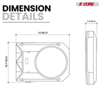 5Core 10 inch Slim Under Seat Car Audio Subwoofer 800W Built in - Trustymall