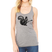 Squirrel Playing Guitar Racerback - Trustymall