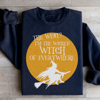 Black sweatshirt with graphic design inspired by The Wicked Witch Of Everywhere