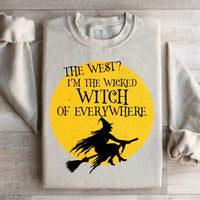 Sand-colored sweatshirt featuring The Wicked Witch Of Everywhere artwork