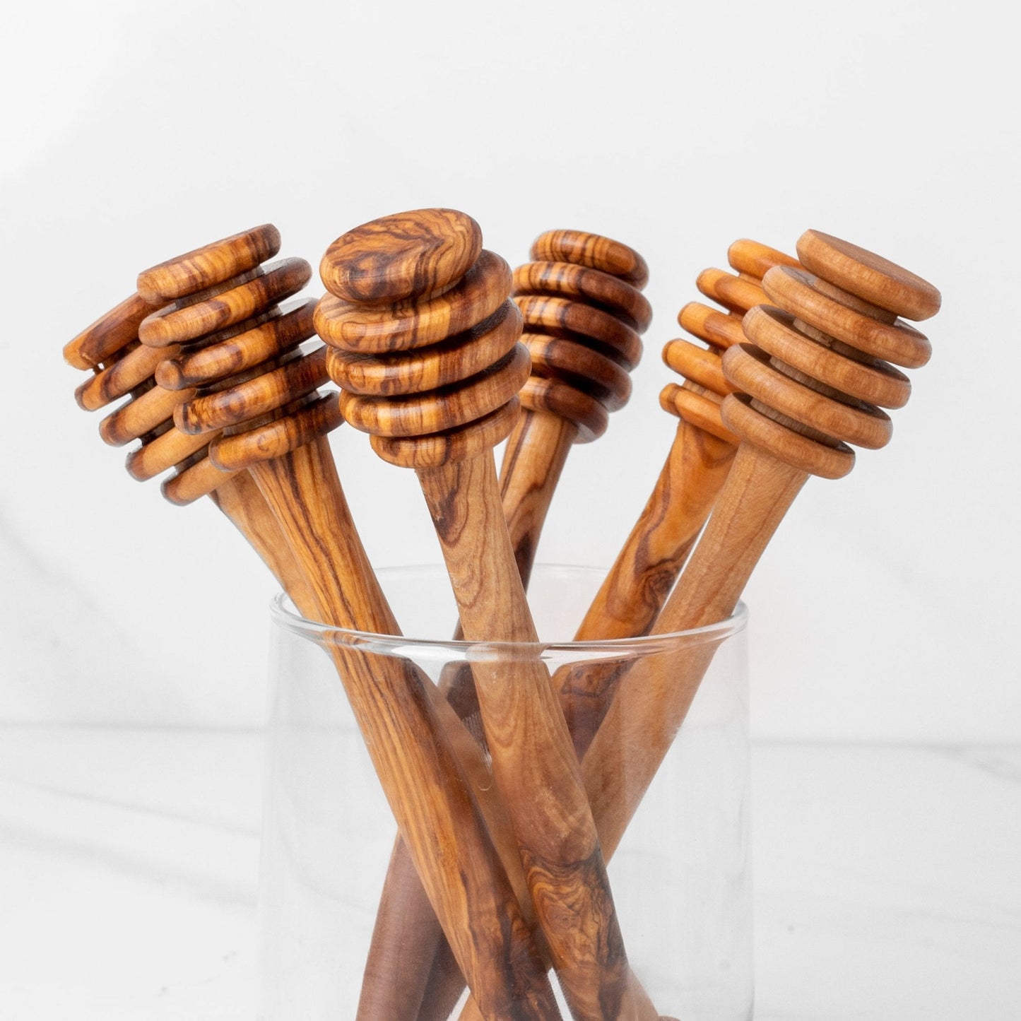 Handmade Olive Wood Honey Dipper – Simple & Natural