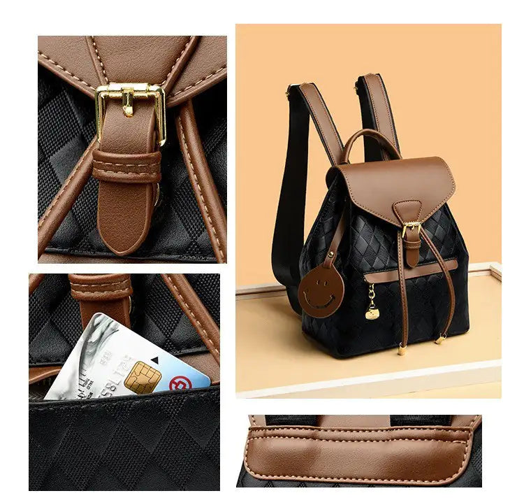 Female Backpack Casual Multifunction Women Leather Backpack