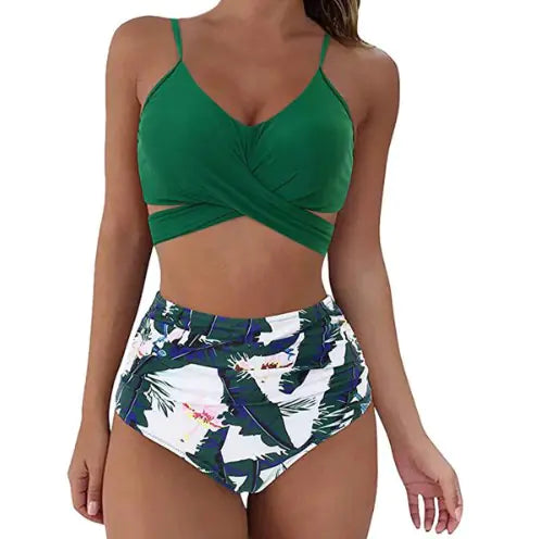 Christina Women's Sexy Solid Print Bikini Set (One Set)