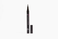 Close-up of Circle City Liquid Liner Lash Glue Pen showing smooth black liquid liner stroke on white background.